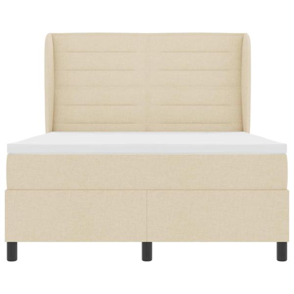 Boxspringbett mit Matratze Creme 160 x 200 cm Stoff