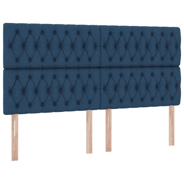 Aufbewahrungsbett mit Matratze Blau 180 x 200 cm Polyester