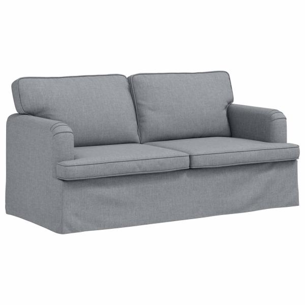Sofa 2 pcs Hellgrau Metall