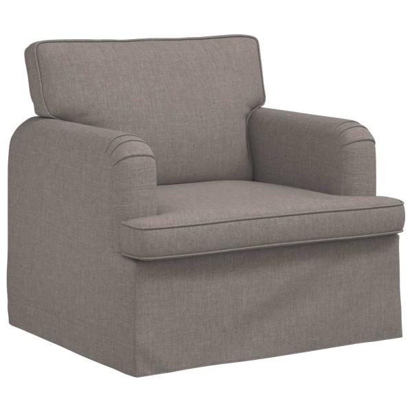Sofa 2 pcs Taupe Metall