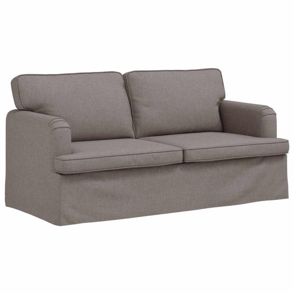 Sofa 2 pcs Taupe Metall