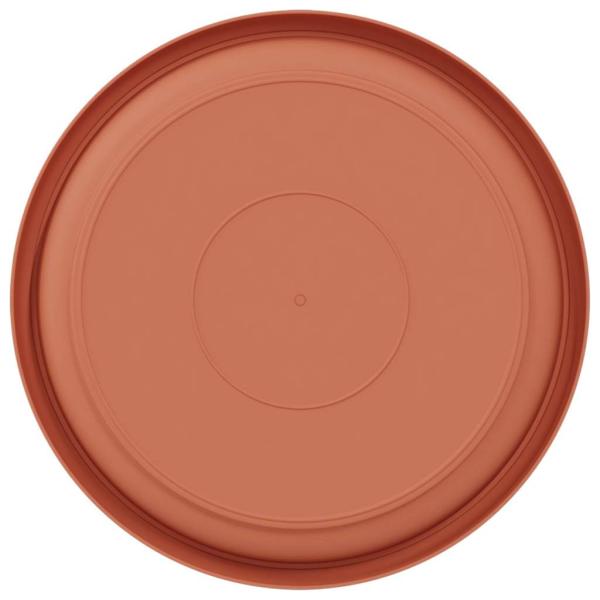 Runde Blumenplatte 24 pcs Ziegelrot Ø 14 x 2 cm Kunststoff