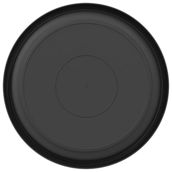 Runde Blumenplatte 24 pcs Schwarz Ø 14 x 2 cm Kunststoff