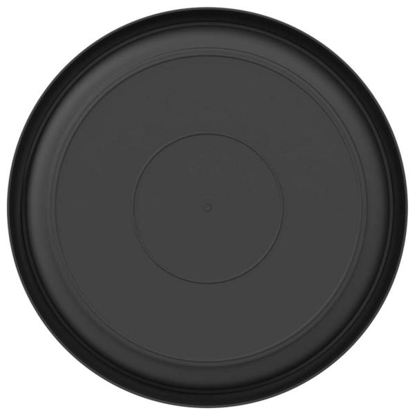 Runde Blumenplatte 24 pcs Schwarz Ø 14 x 2 cm Kunststoff