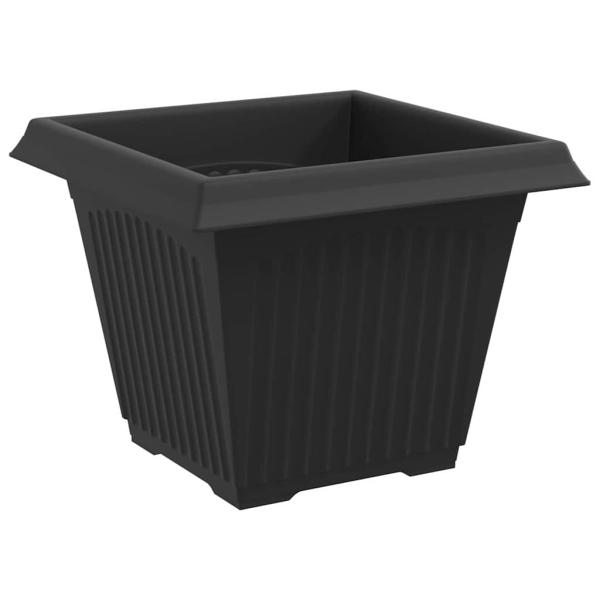 ARDEBO.de - Quadratischer Blumentopf 24 pcs Schwarz 43 x 43 x 33,5 cm