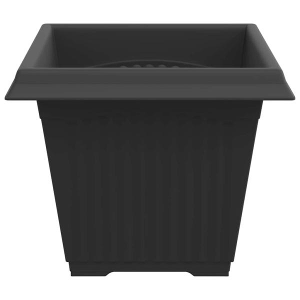 Quadratischer Blumentopf 24 pcs Schwarz 43 x 43 x 33,5 cm