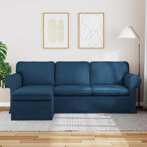 ARDEBO.de - Sofa Blau 215 x 138 x 80 cm Metall