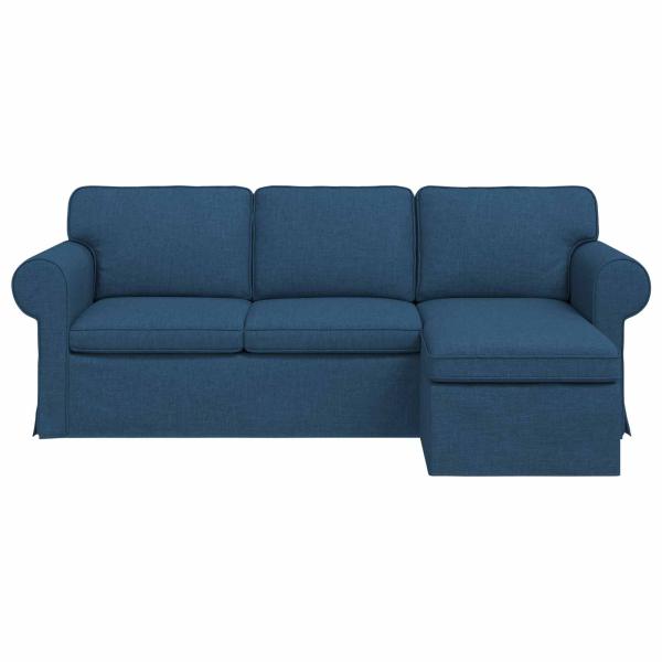 Sofa Blau 215 x 138 x 80 cm Metall