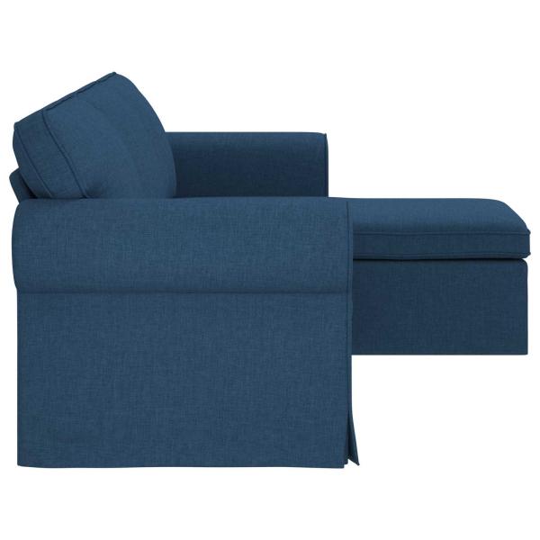 Sofa Blau 215 x 138 x 80 cm Metall