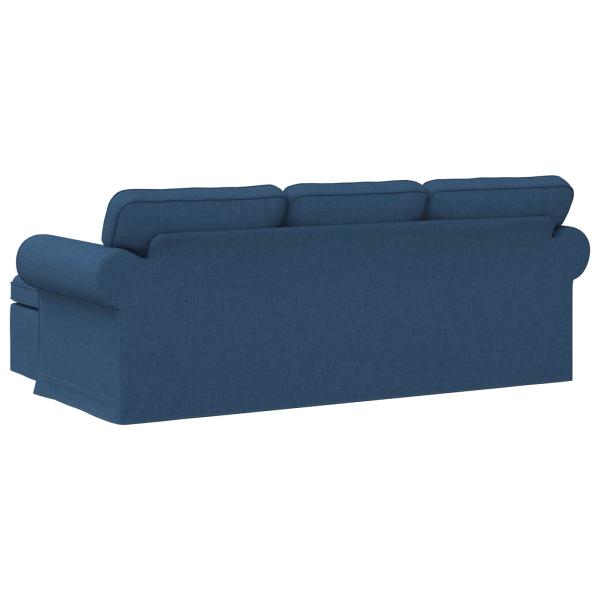 Sofa Blau 215 x 138 x 80 cm Metall