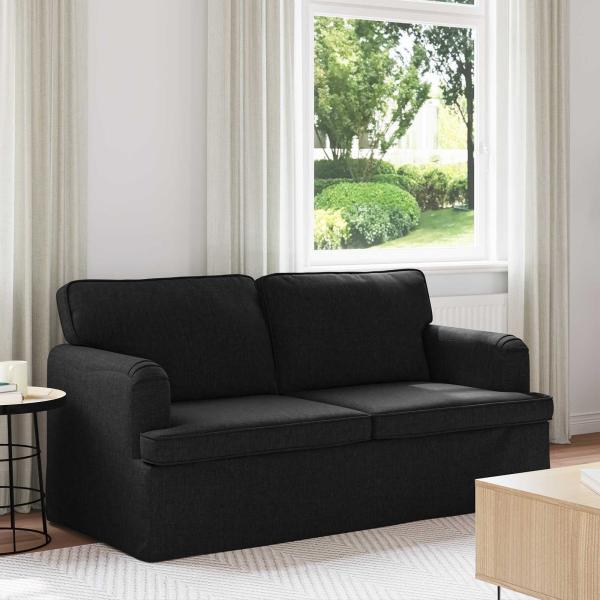 ARDEBO.de - Sofa Schwarz 162 x 80 x 85 cm Stoff
