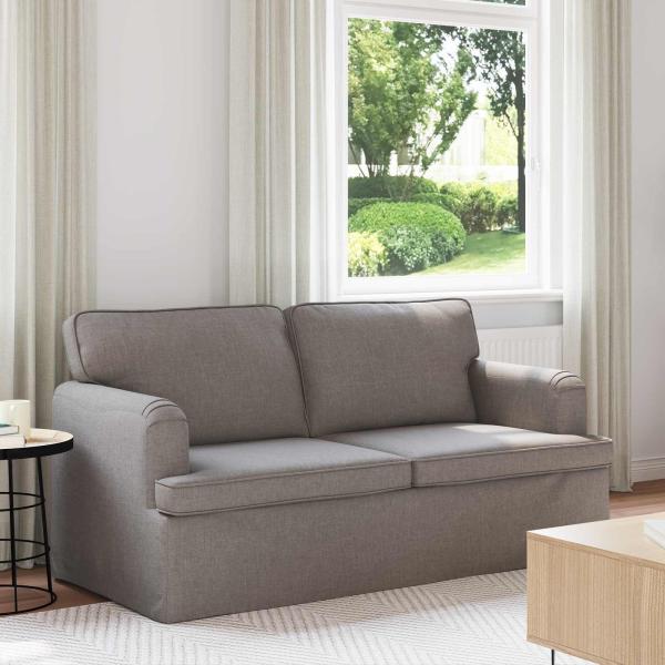 ARDEBO.de - Sofa Taupe 142 x 80 x 85 cm Metall
