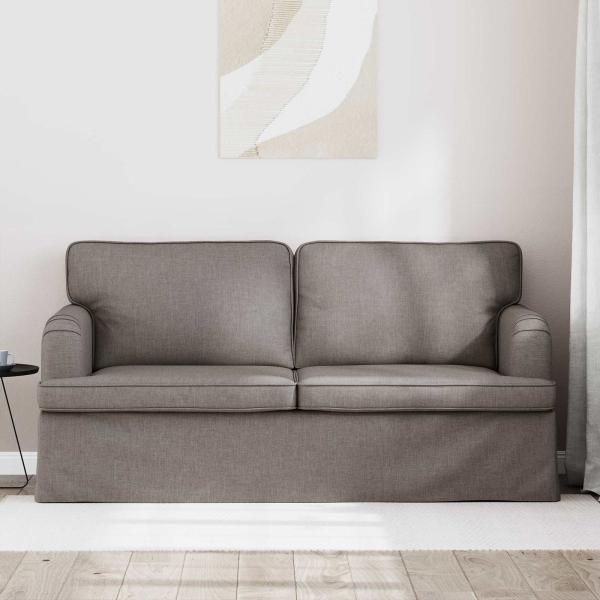 Sofa Taupe 142 x 80 x 85 cm Metall