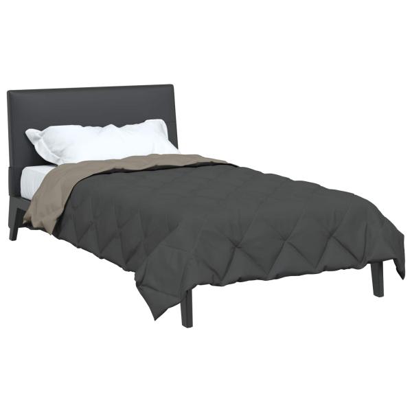 Ganzjahresbettdecke Hellgrau und Anthrazit 220 x 135 cm