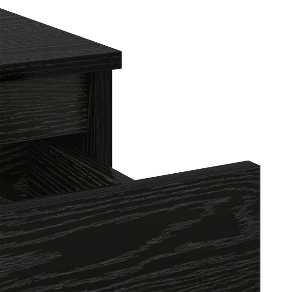 Bettschrank Schwarz Eichen-Optik 40 x 35 x 50 cm Holzwerkstoff