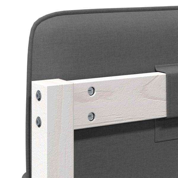 Gepolstertes Kopfteil mit Kopfteil Weiß und Hellgrau 150 cm