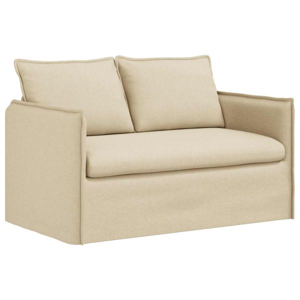 Sofa 120cm 2 pcs Creme Metall