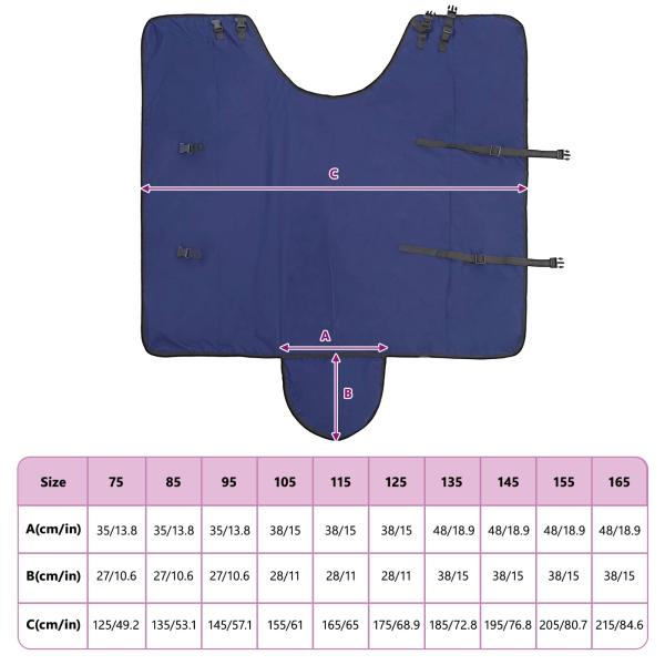 Pferdedecke Dunkelgrün und Schwarz 145 cm Polyester