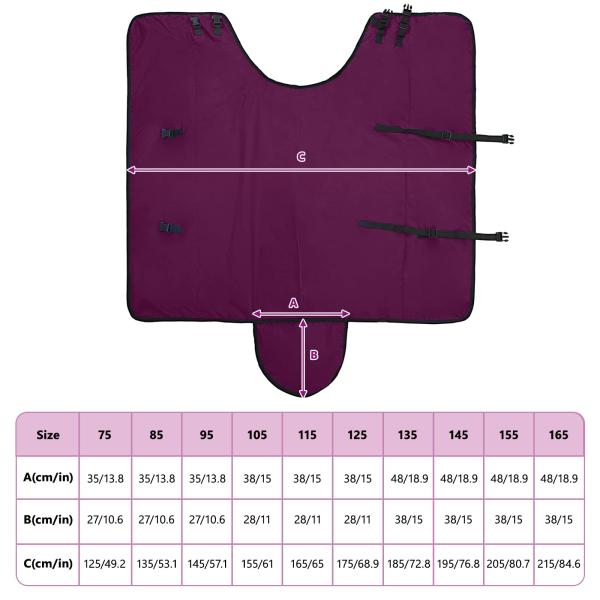 Pferdedecke Dunkelgrün und Schwarz 145 cm Polyester