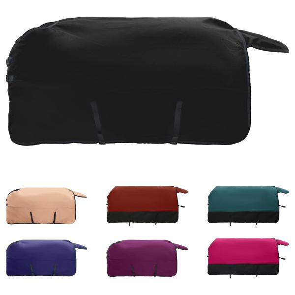 ARDEBO.de - Pferdedecke Dunkelgrün und Schwarz 145 cm Polyester