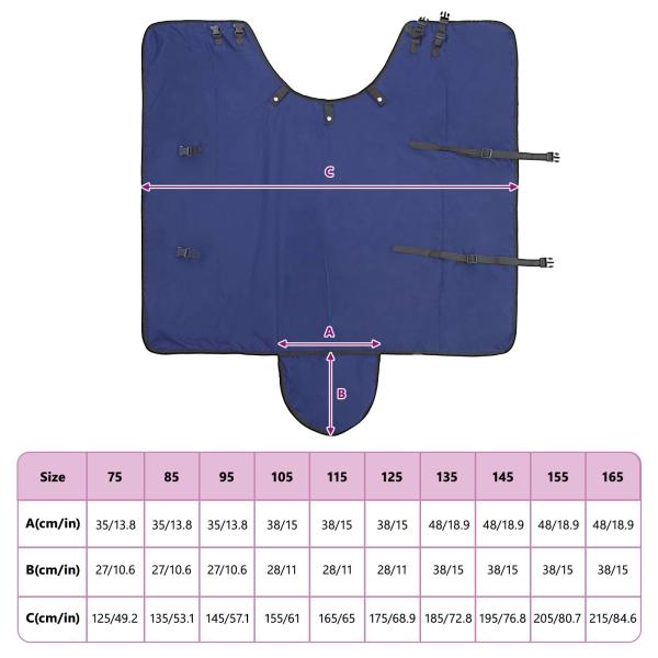 Pferdedecke Dunkelgrün und Schwarz 75 cm Polyester
