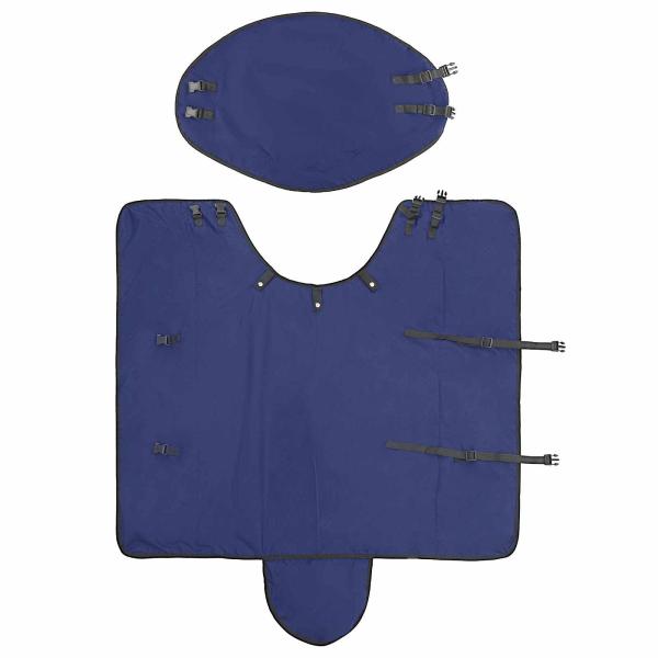 Pferdedecke Dunkelgrün und Schwarz 75 cm Polyester