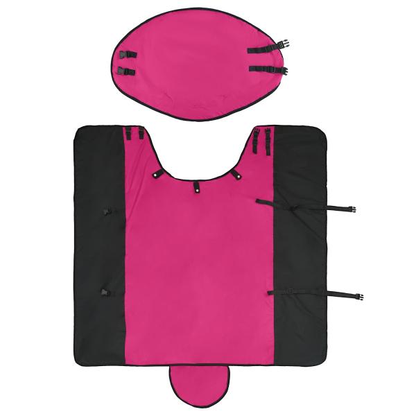 Pferdedecke Rosa und Schwarz 145 cm Polyester