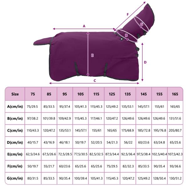Pferdedecke Dunkelgrün und Schwarz 115 cm Polyester