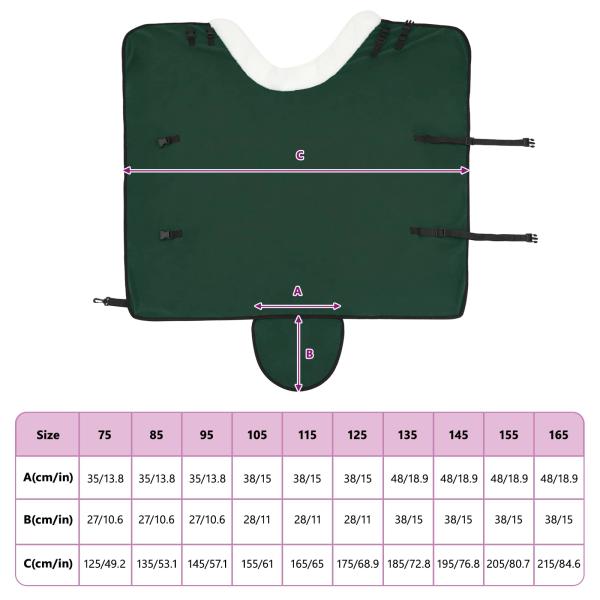 Pferdedecke Dunkelgrün 85 cm Polarfleece