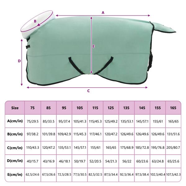 Pferdedecke Dunkelgrün 135 cm Polarfleece