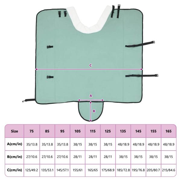 Pferdedecke Dunkelgrün 135 cm Polarfleece