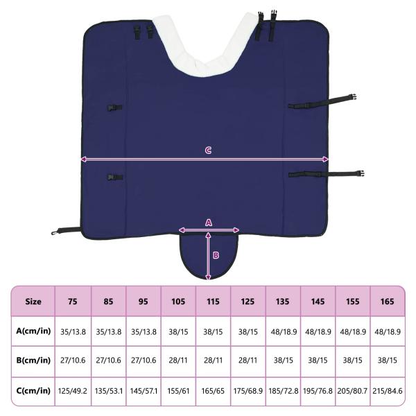 Pferdedecke Marineblau 155 cm Polarfleece