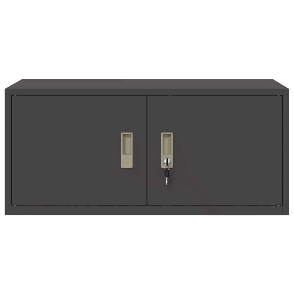 Aufbewahrungsschrank mit Speicher Schwarz 90 x 40 x 40 cm