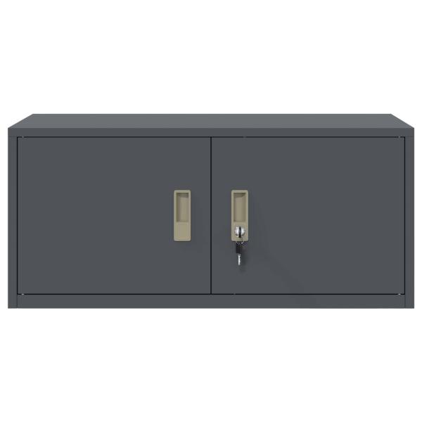 Aufbewahrungsschrank Anthrazit 90 x 40 x 40 cm Stahl