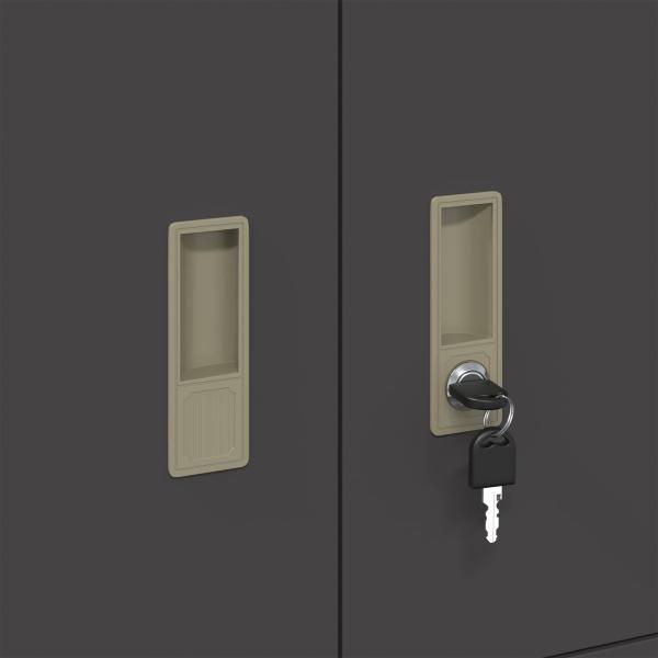 Aufbewahrungsschrank mit Speicher Schwarz 80 x 40 x 40 cm