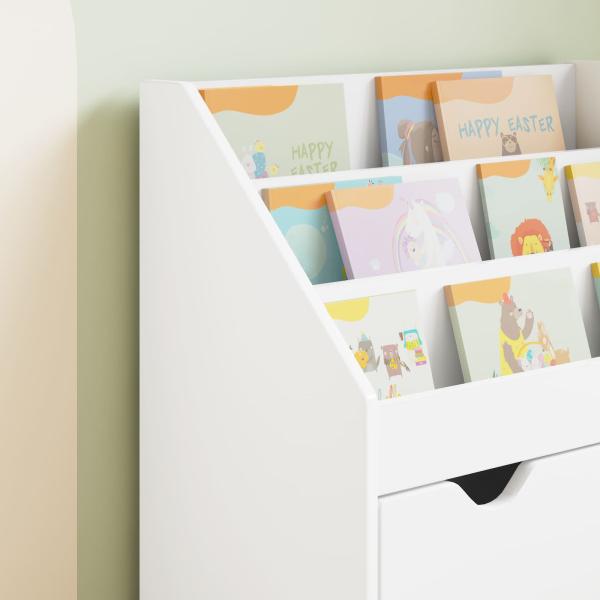 Kinderregal mit Schubladen Weiß 60 x 29,5 x 69 cm Holzwerkstoff