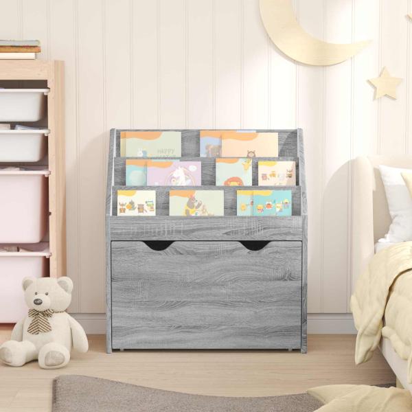 Kinderregal Graues Sonoma 60 x 29,5 x 69 cm Holzwerkstoff