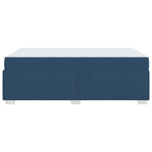 Bettrahmen mit Matratze Blau 120 x 200 cm Stoff