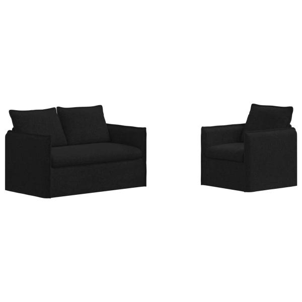 Sofa 120cm 2 pcs Schwarz Metall
