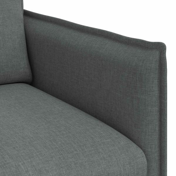 Sofa 140cm 2 pcs Dunkelgrau Metall