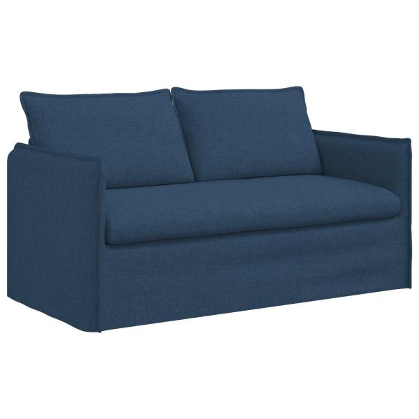Sofa 140cm 2 pcs Blau Metall