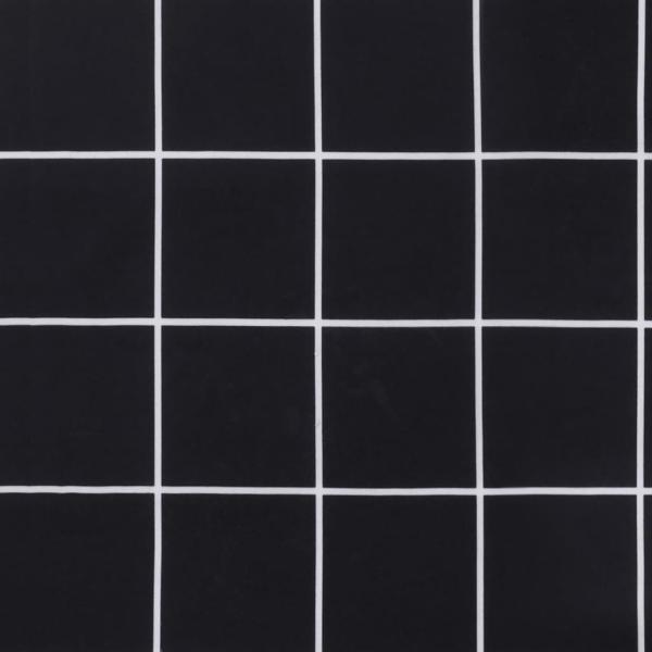 Palettenkissen Schwarz Karomuster 80x80x12 cm Stoff