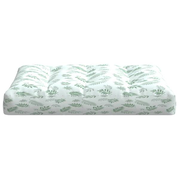 Palettenkissen 2-tlg. Blattmuster Stoff