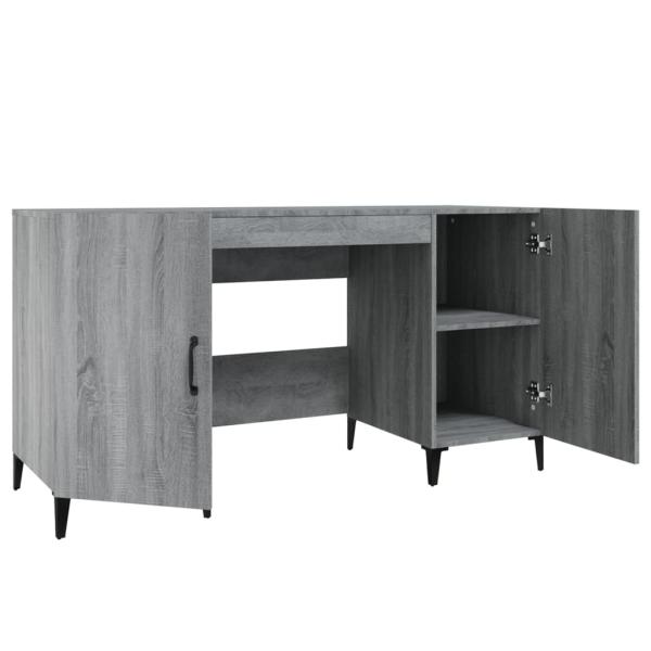 ARDEBO.de - Schreibtisch Grau Sonoma 140x50x75 cm Holzwerkstoff