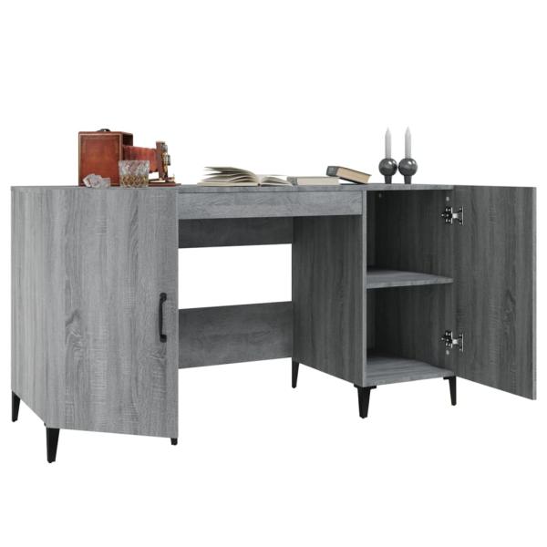 Schreibtisch Grau Sonoma 140x50x75 cm Holzwerkstoff