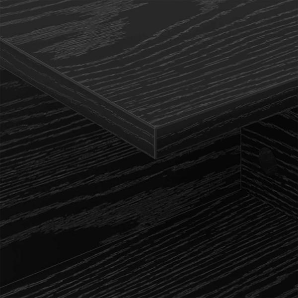 Nachttisch Schwarz Eichen-Optik 40 x 30 x 25 cm Holzwerkstoff