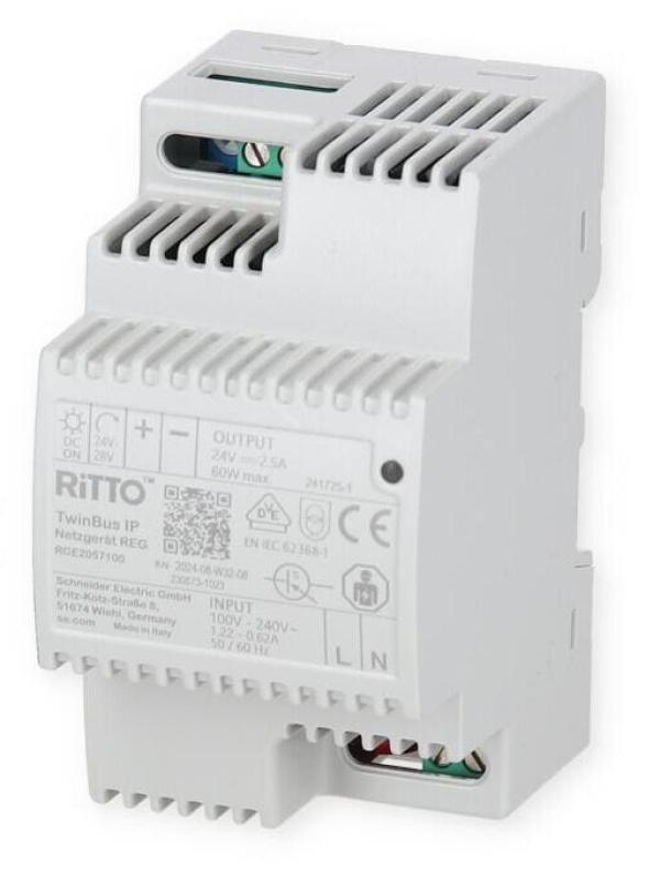 Ritto Listo TwinBus IP Video Einfamilienhaus-Set, Unterputz, Schwarz (RGE2094150)