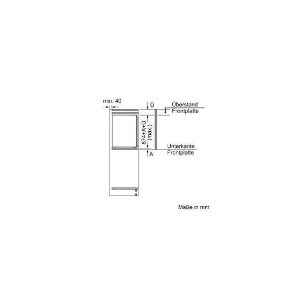 Bosch KIR21ADD1 Einbaukühlschrank ohne Gefrierfach, Nischenhöhe 88 cm, 136 L, Festtürtechnik, VitaFresh, LED Beleuchtung