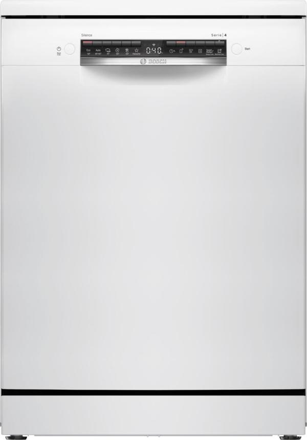 ARDEBO.de Bosch SMS4HTW16E Serie 4 Standgeschirrspüler, 60 cm breit, 13 Maßgedecke, AquaStop, HomeConnect, Besteckkorb, weiß