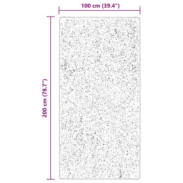 Bereichsteppiche Rechtwinklig HUARTE Braun 200 x 100 cm